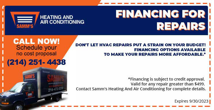 Samms Heating Air Financing For Repairs September Coupon